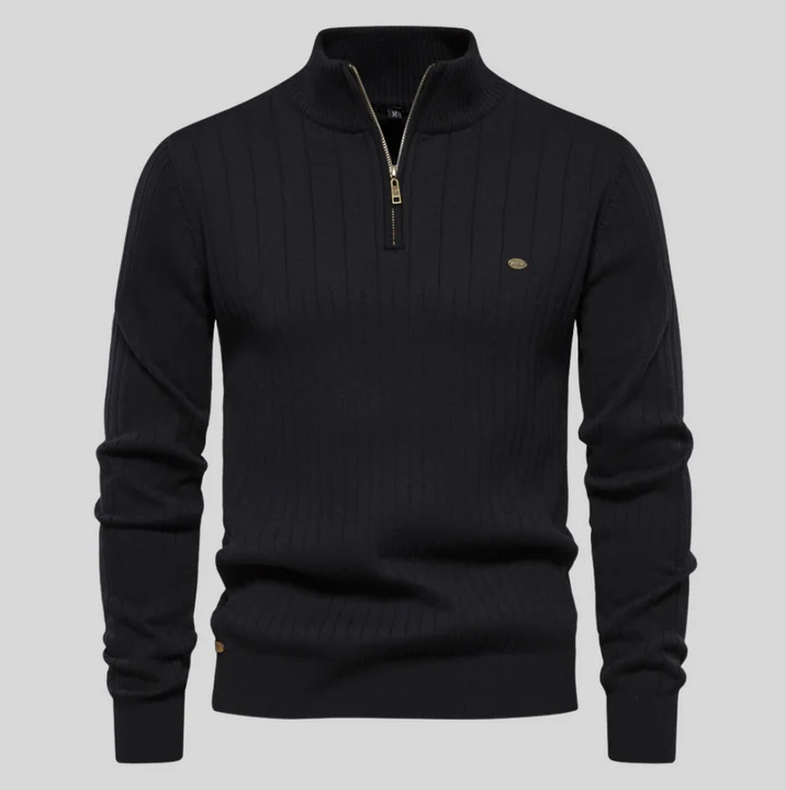 Classic Zip Up Knitted Sweater