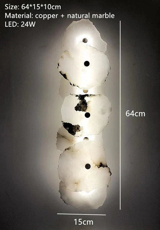 Elegant LED Wall Lamp With Copper Accents