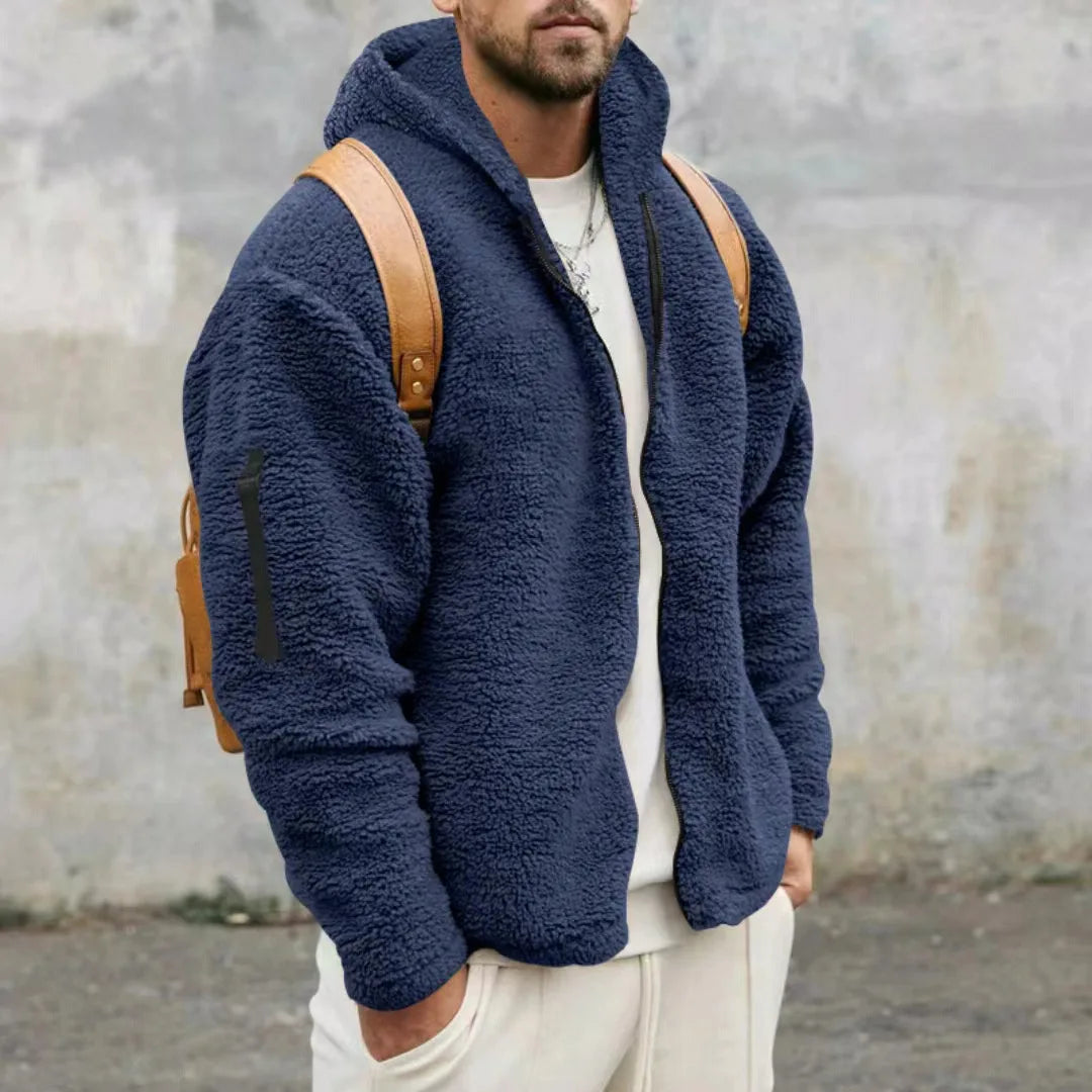 Warm Mens Fleece Cashmere Coat
