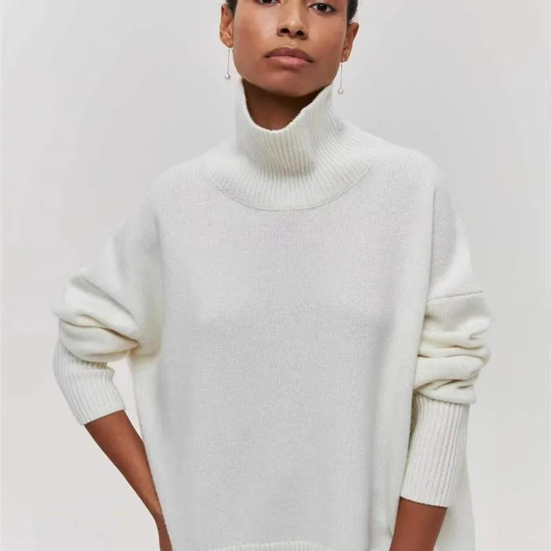Cozy Big Fit Crew Neck Wool Sweater