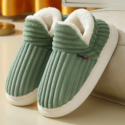 Plush Fleece Comfort Slippers – Warm Cozy House Shoes