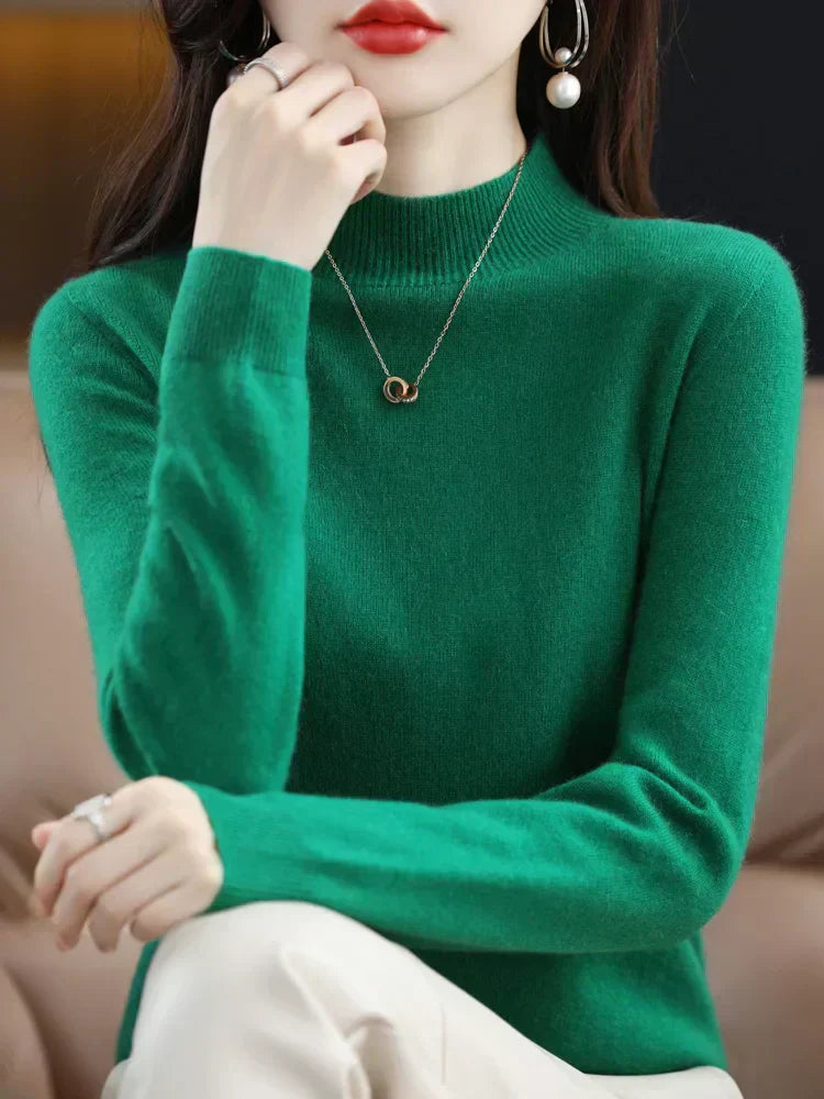 Cozy Ladies Merino Wool Pullover Sweater