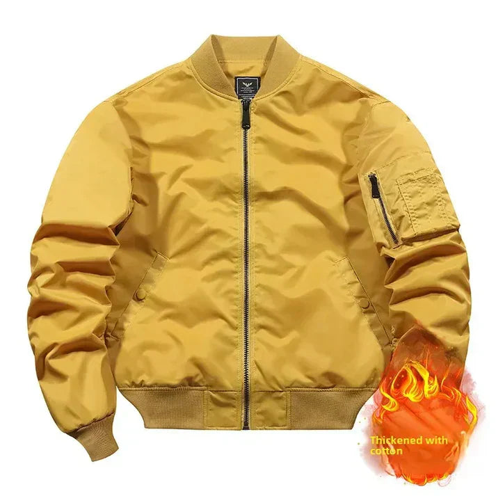 Flight Bomber Leather Jacket