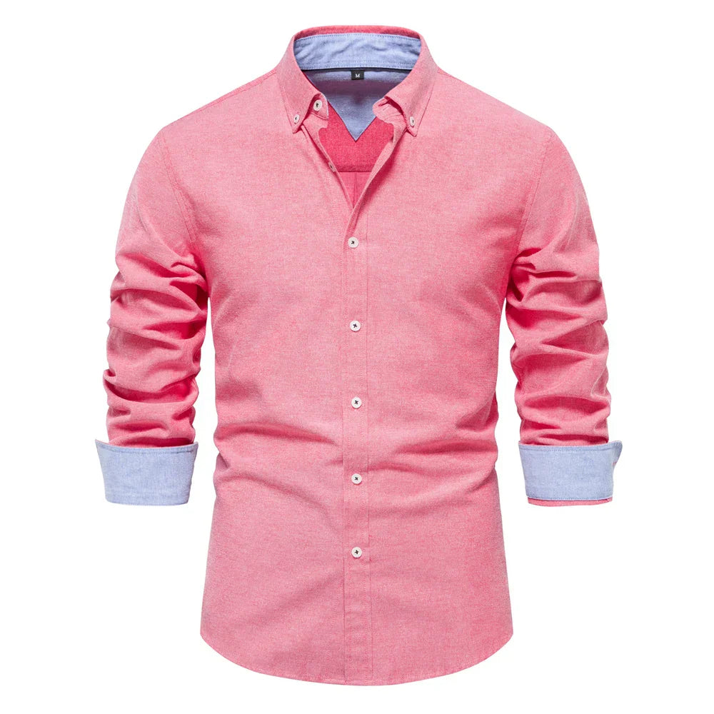 Relaxed Fit Men's Dress Button Shirt