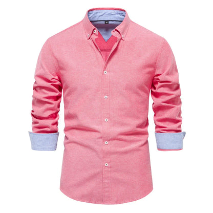 Relaxed Fit Men's Dress Button Shirt