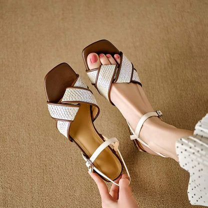 Luxury Brown Leather Flip Flops