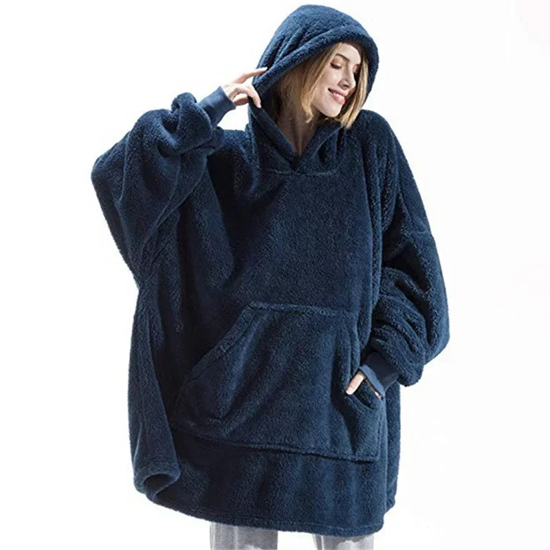 Cozy Fleece Hoodie Blanket for Men and Women