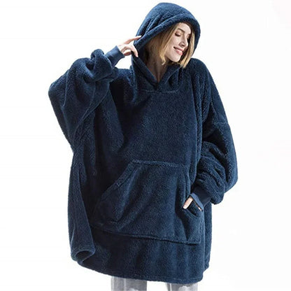 Cozy Fleece Hoodie Blanket for Men and Women