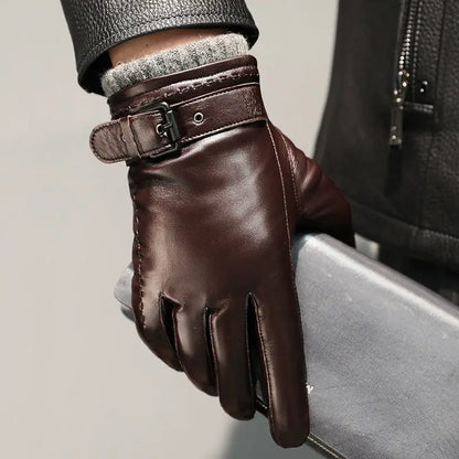 Cozy Fleece Lined Leather Winter Gloves