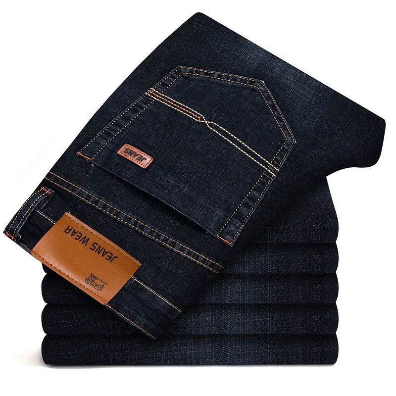 Classic Straight Leg Dark Blue Men's Jeans