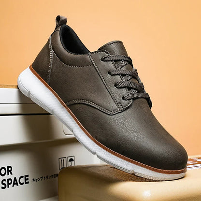Black Leather Sneakers - OutfitLondon