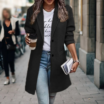 Warm Women's Wool Tweed Coat