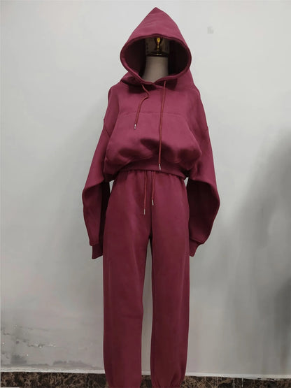 Cozy Fleece Sweat Suit for Ladies