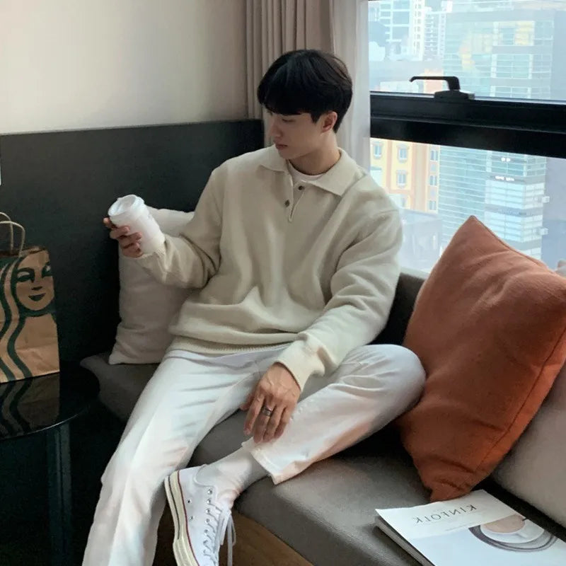 Comfortable Classic Men's Crew Neck Pullover Sweater