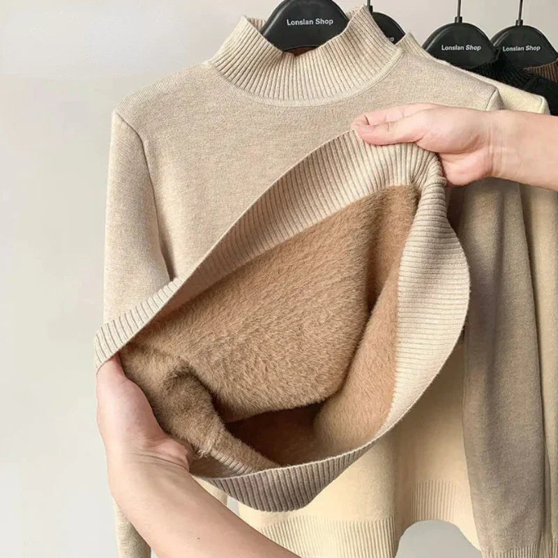 Cozy Fleece Crew Neck Pullover - OutfitLondon