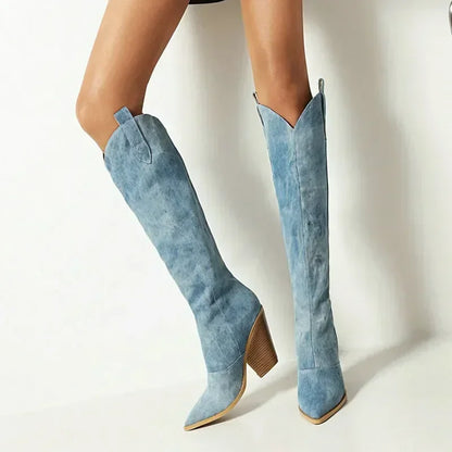 Cold Weather Knee High Riding Boots for Ladies