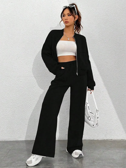 Women's Soft Fleece Jacket and Pant Set