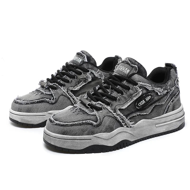 Personalized Navy Blue Skateboard Sneakers