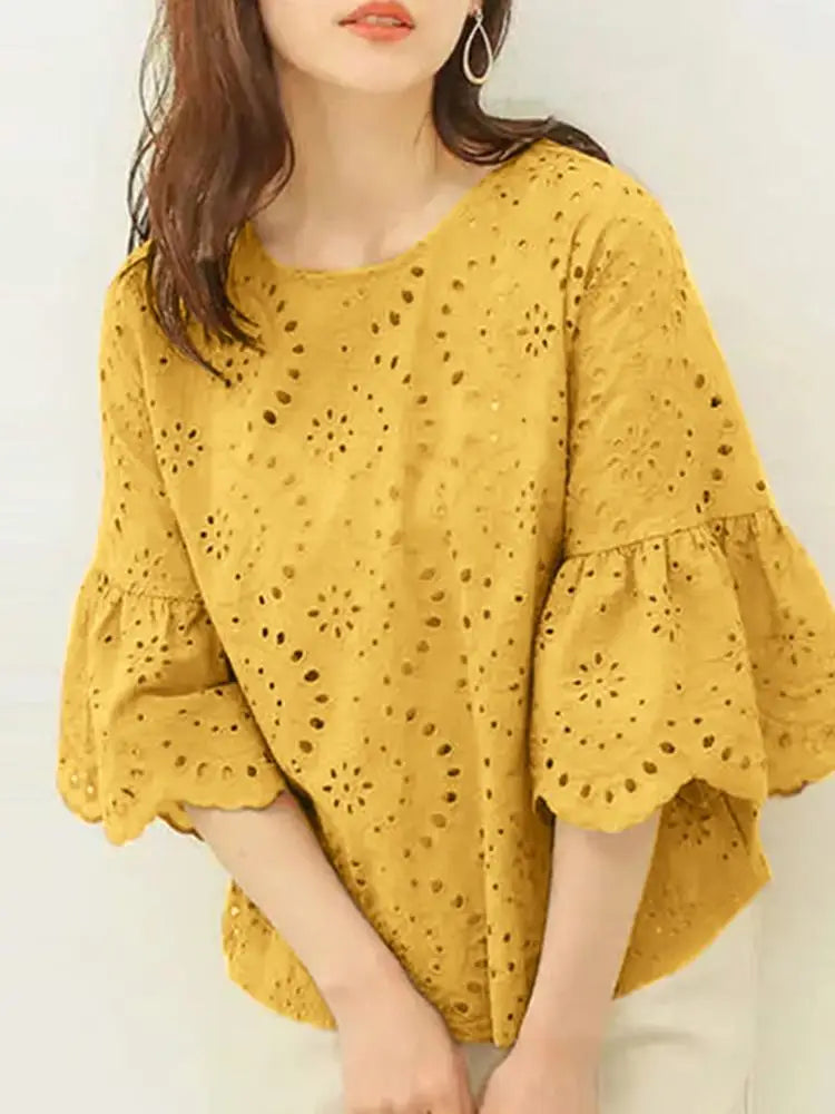 Elegant Floral Women's Blouse