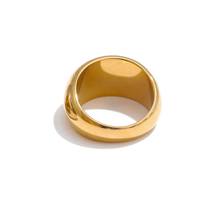 Premium Stainless Steel Ring with 18K Gold Coating