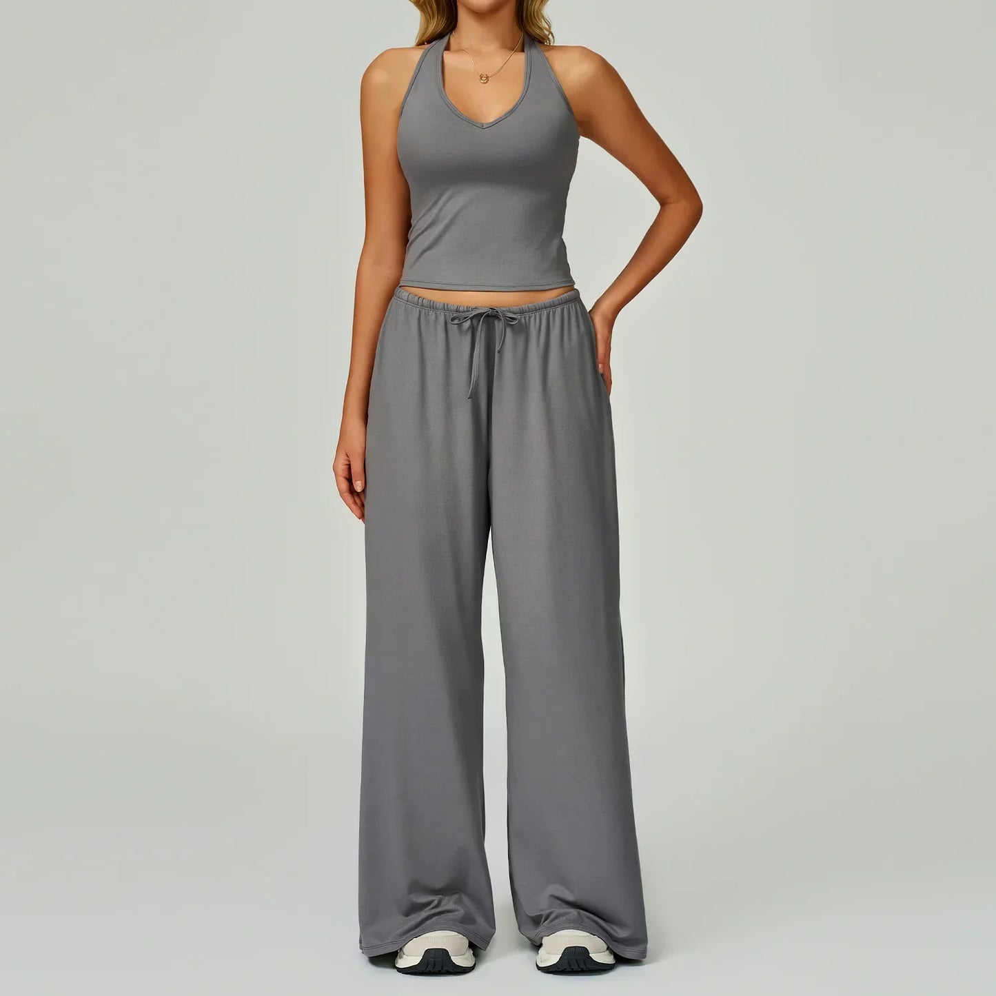 Comfortable Women's Sports Tank and Leggings Set