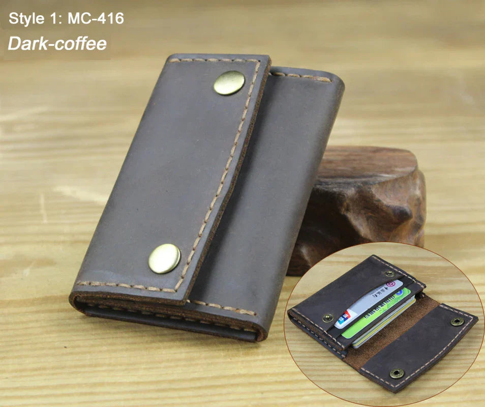 Authentic Tan Leather Card Holder