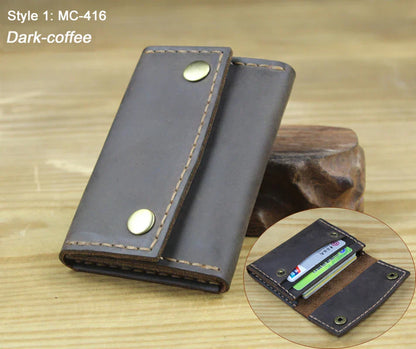 Authentic Tan Leather Card Holder