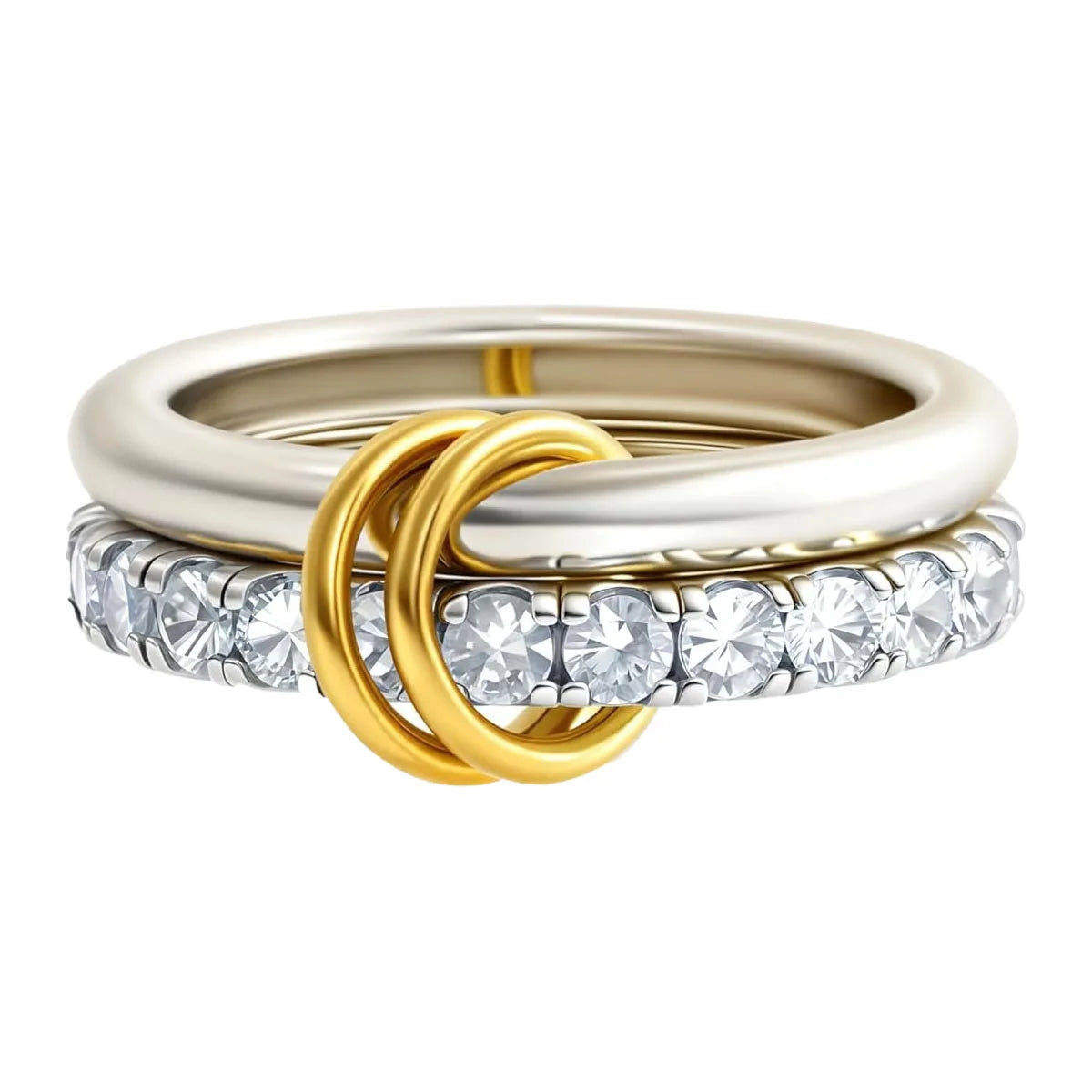 Classic Two Tone Copper Ring Set