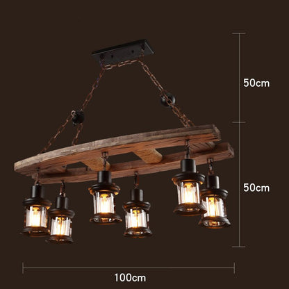 Farmhouse Style Wooden LED Light Fixture