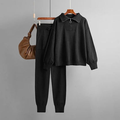 Comfy Casual Two Piece Tracksuit Set