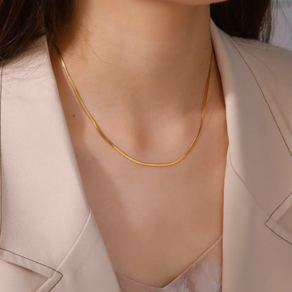 Elegant Sterling Silver Snake Chain Necklace