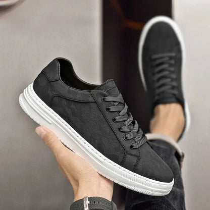 Premium Leather Sneakers - Classic Style Comfort Shoes