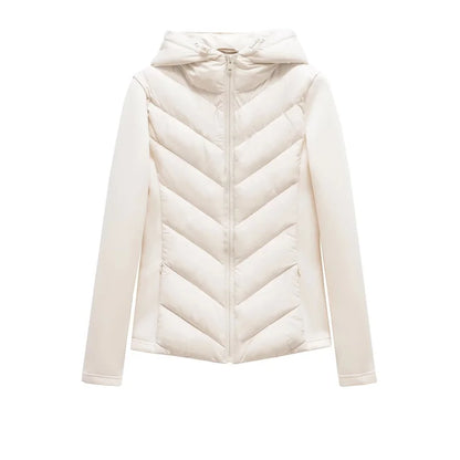 Women's Padded Hooded Parka Coat with Fleece Lining