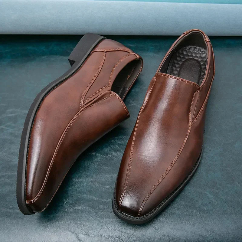 Premium Real Leather Slip On Shoes - OutfitLondon