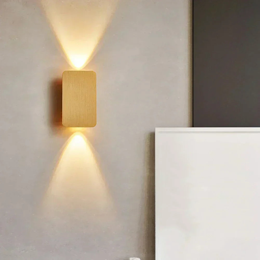 Contemporary Double Head Black LED Sconce Light