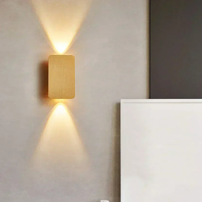Contemporary Double Head Black LED Sconce Light