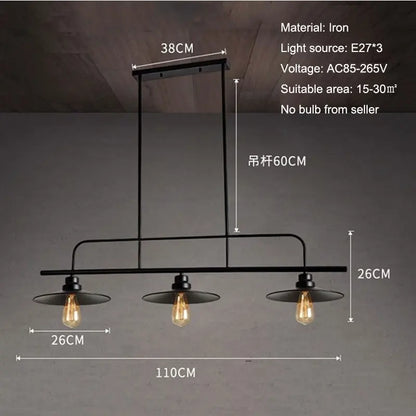 Vintage Metal Hanging Light Fixture