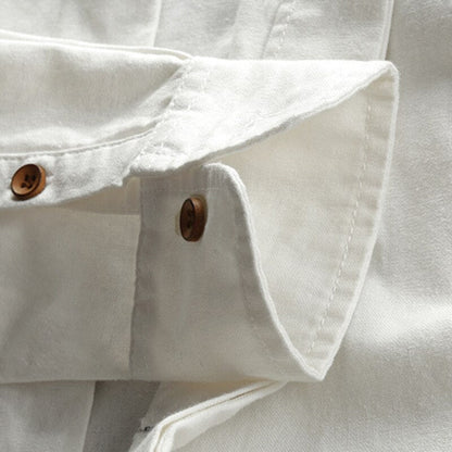 Slim Fit Japanese Style Linen Shirt