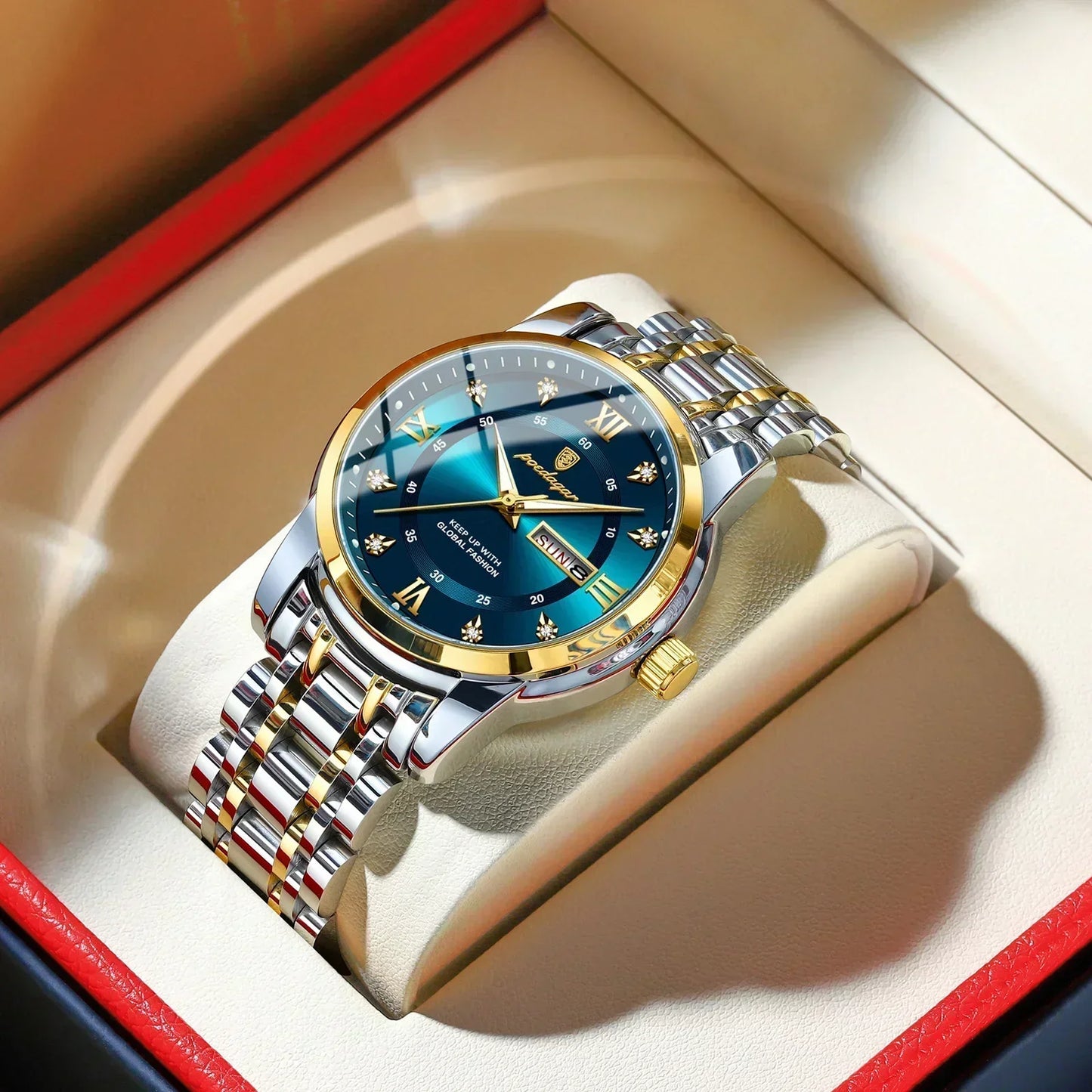 Elegant Crystal Quartz Timepiece