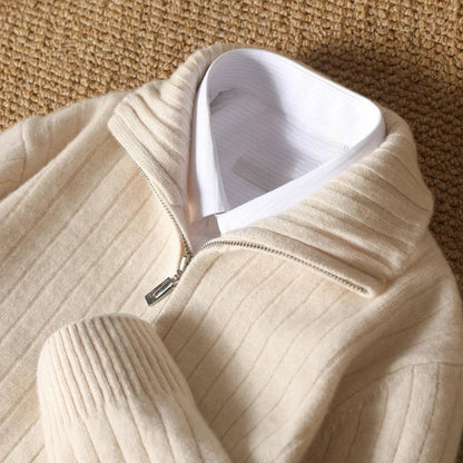 Premium Men's Cashmere Sweater - Classic Fit Cardigan