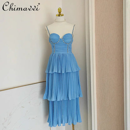Elegant Deep V Neck Evening Gown Dress - OutfitLondon