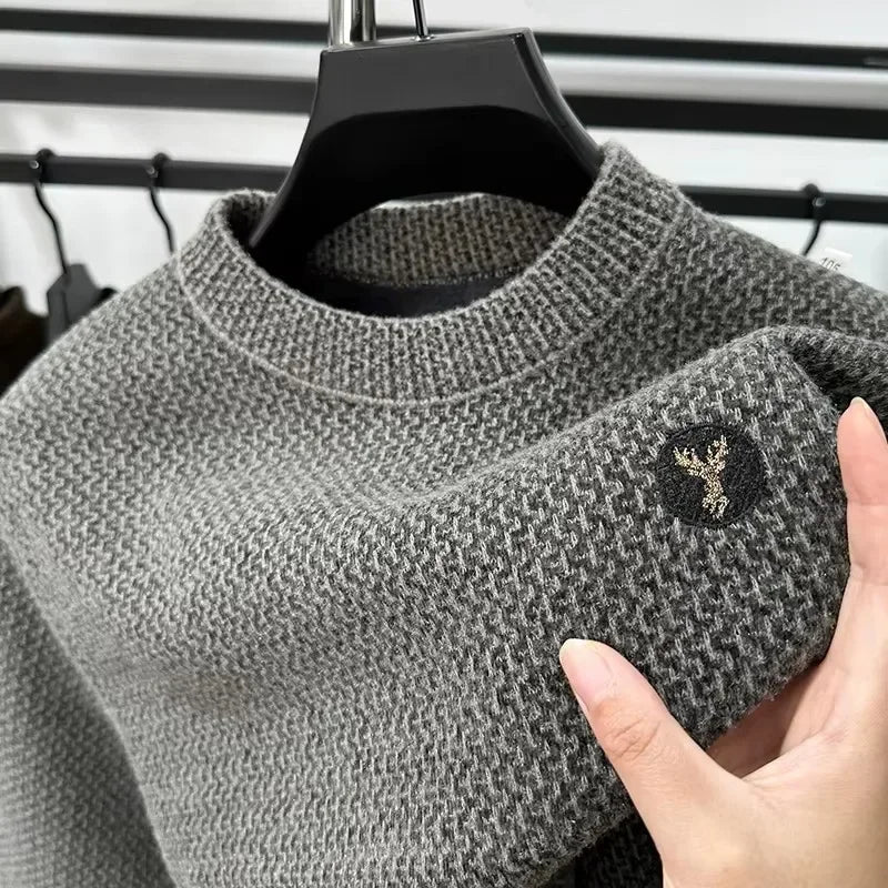 Comfortable Casual Men's Crew Neck Pullover Sweater