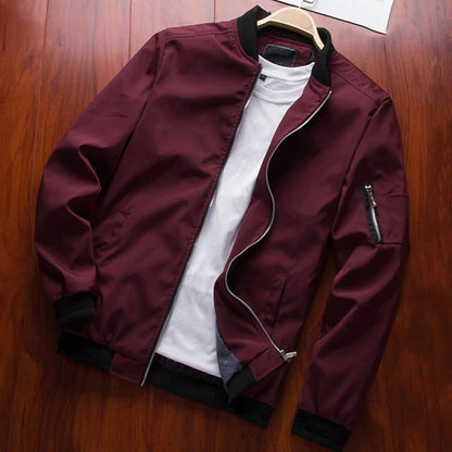 Regular Fit Mens Classic Bomber Jacket - OutfitLondon