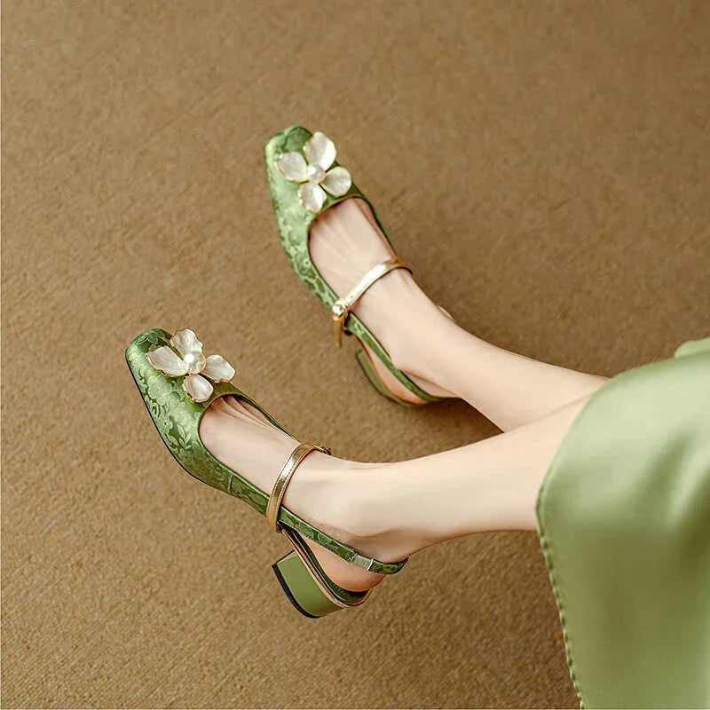 Elegant High Heel Slingback Shoes