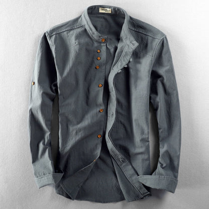 Slim Fit Japanese Style Linen Shirt