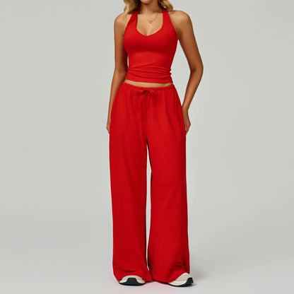 Comfortable Women's Sports Tank and Leggings Set