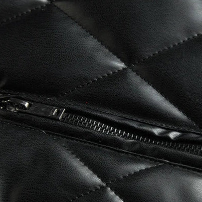 Black Faux Leather Biker Jacket