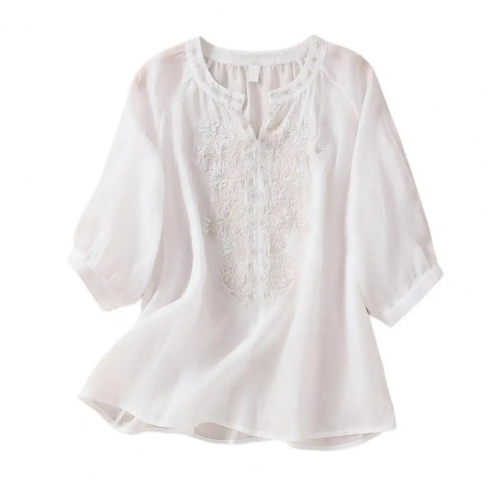 Comfortable Loose Fit Ladies Cotton Shirt