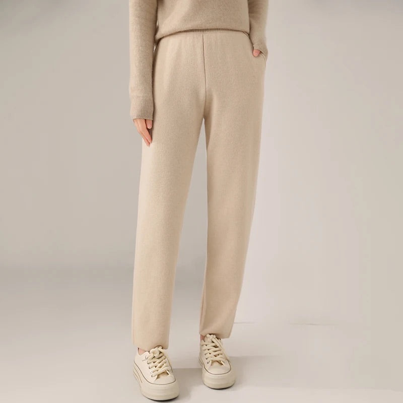Comfortable Straight Leg Elastic Waist Pants