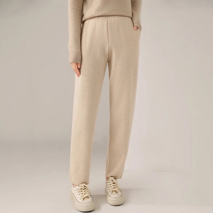 Comfortable Straight Leg Elastic Waist Pants